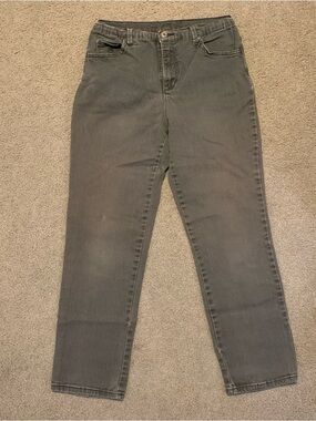 High-Rise Pants Women’s Jeans - Olive Green/Gray